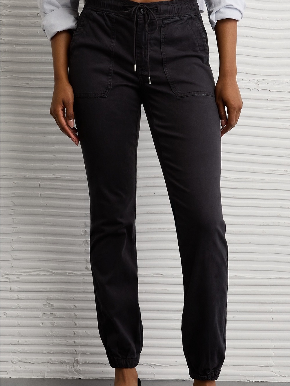 American Eagle Outfitters Black Drawstring Joggers